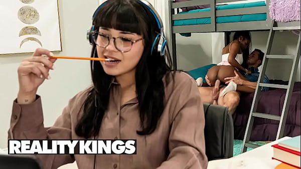 REALITY KINGS - Destiny Mira is masturbating behind her roommate's back when the handyman walks in and fills her up with his cock